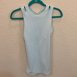 Nike Womens Cutout Racerback Tank Top Glacier Blue, size XS
